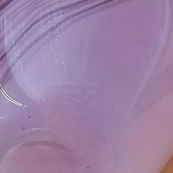 VCL Hand Blown Art Glass Pitcher Artist Signed Numbered 8006 Pink Swirl 12" 1968 - Picture 11 of 15